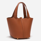 ELEGANT BUCKET BAG WITH GOLD LOCK