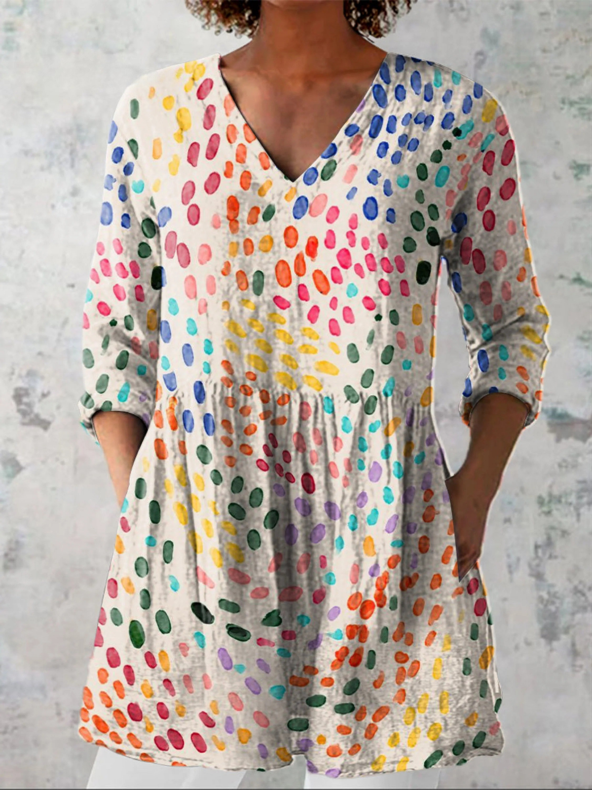 PATTERNED LONG BLOUSE 18