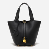 ELEGANT BUCKET BAG WITH GOLD LOCK