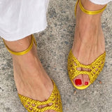 GOLDEN BRAIDED SANDALS