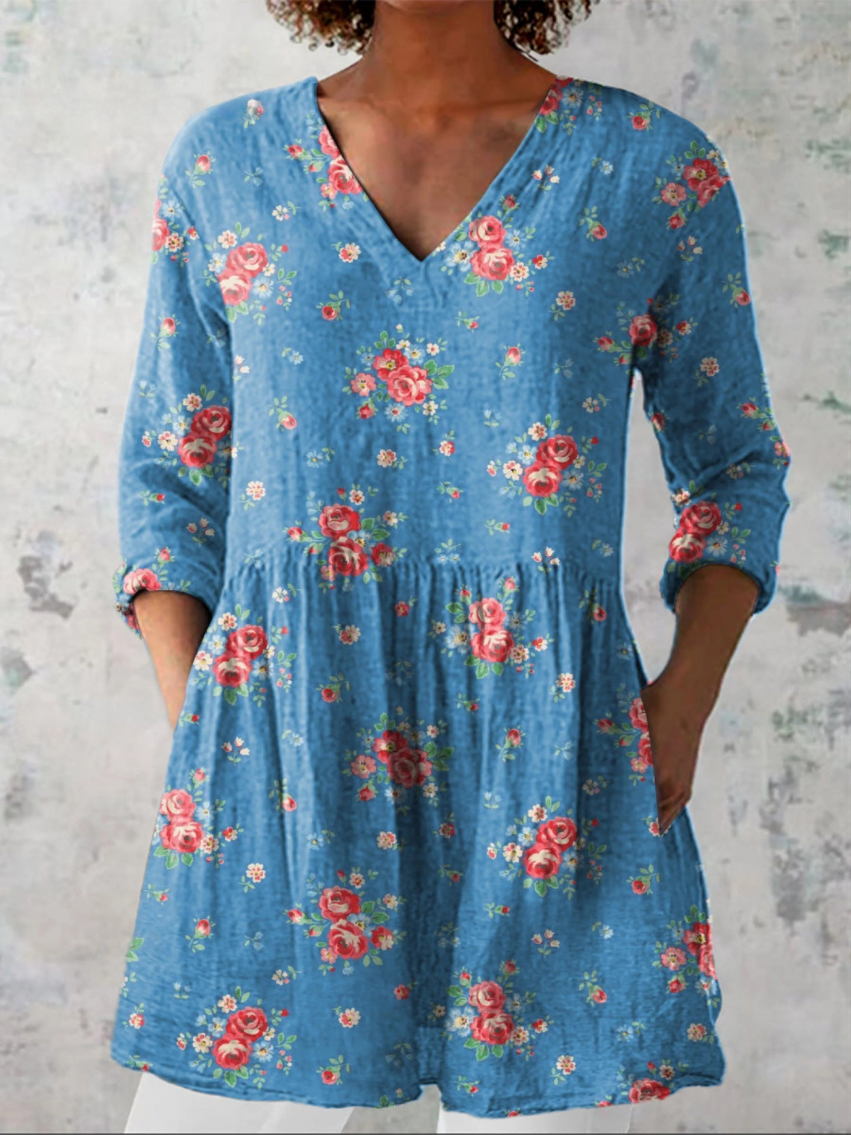 PATTERNED LONG BLOUSE 19