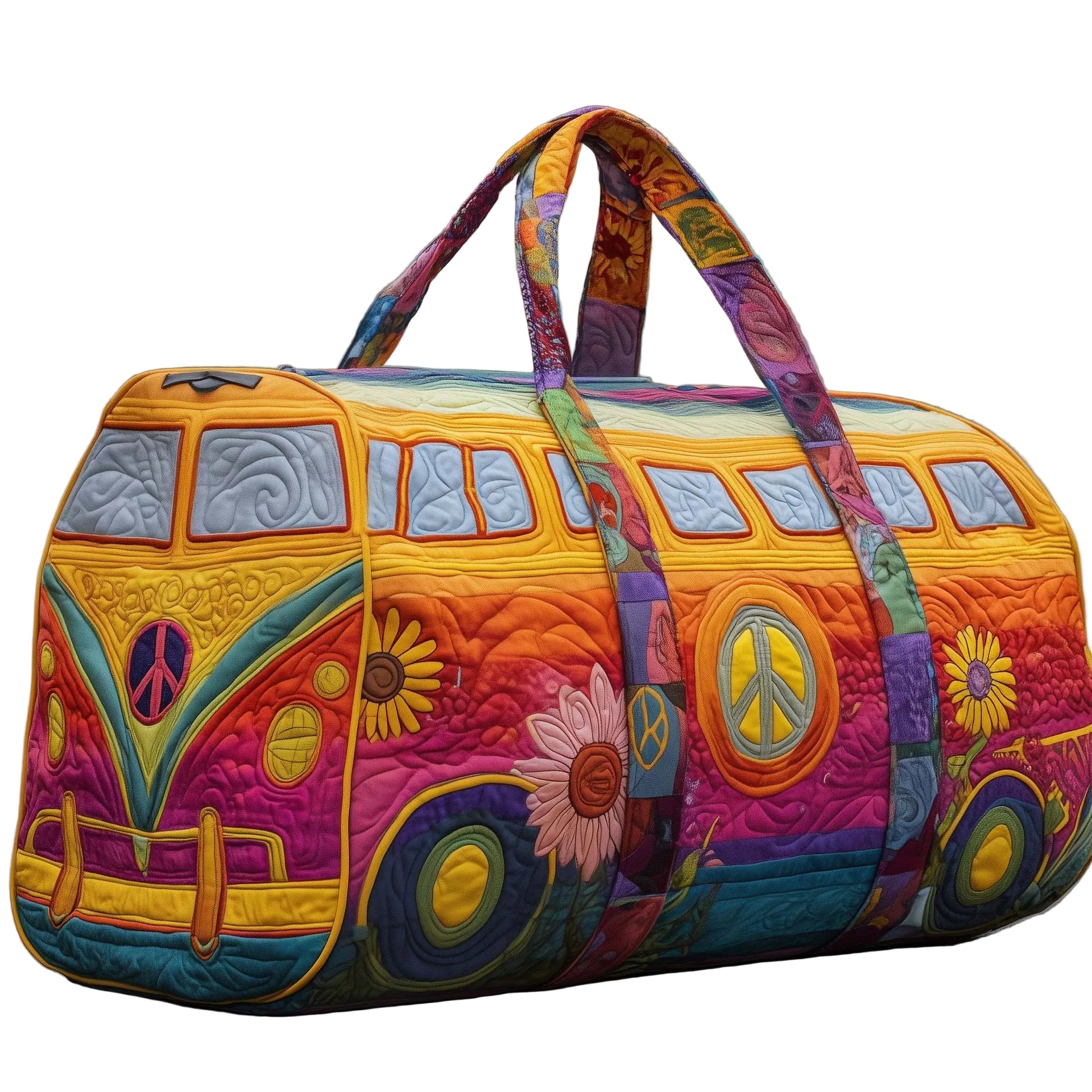 BOLSA DUFFLE ACOLCHADA CON ESTILO HIPPY VAN
