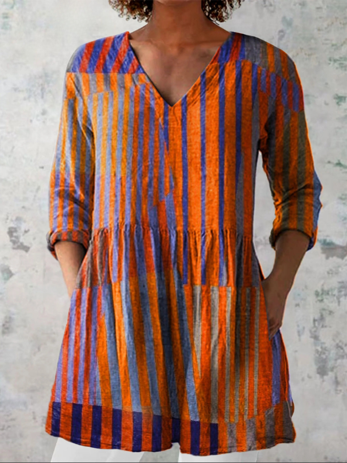 PATTERNED LONG BLOUSE 23