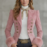 Élouren – Tailored slim fit elegance – Suede blazer