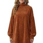 Castellaine – Fringed charm – Turtleneck mini dress