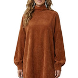 Castellaine – Fringed charm – Turtleneck mini dress