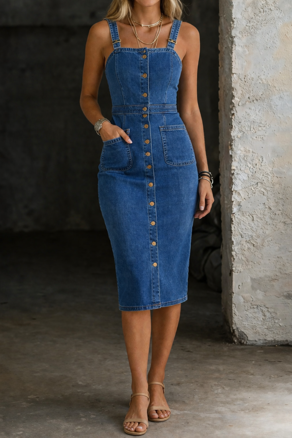 BUTTON-UP DRESS