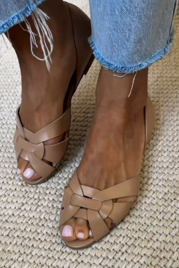 NATURAL BRAIDED SANDALS