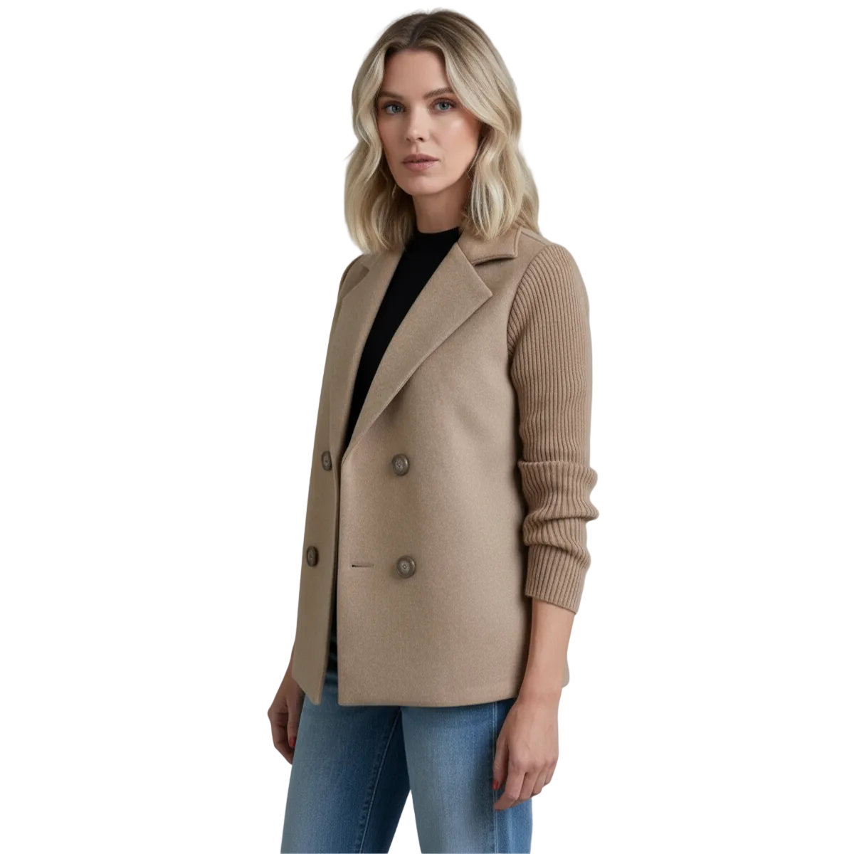Sasha™ | Ribbed Blazer Coat — Final Edit