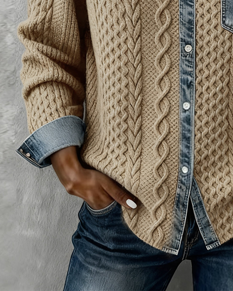 Juliane | Knitted Denim Sweater