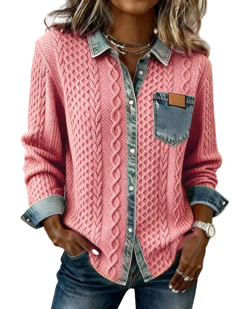 Juliane | Knitted Denim Sweater