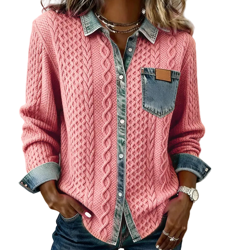 Juliane | Knitted Denim Sweater