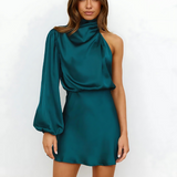 SATIN DRESS WITH ELEGANT STRAPS