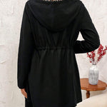 Reversible Hooded Coat with Leopard Print