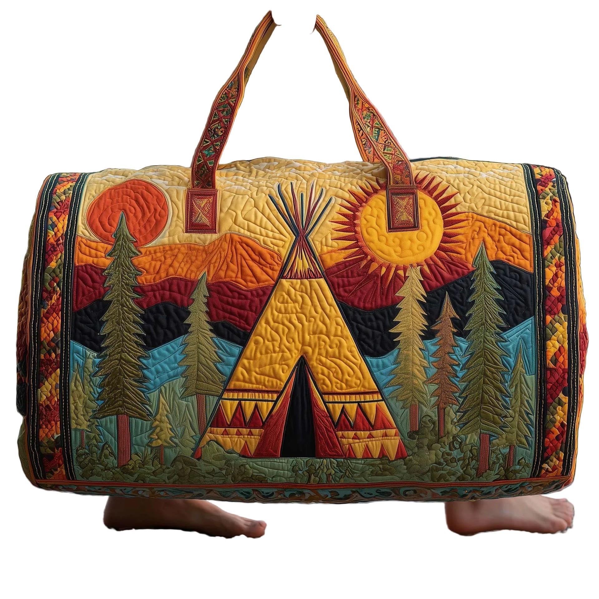 BOLSA DUFFLE ACOLCHADA CON ESTILO HIPPY VAN