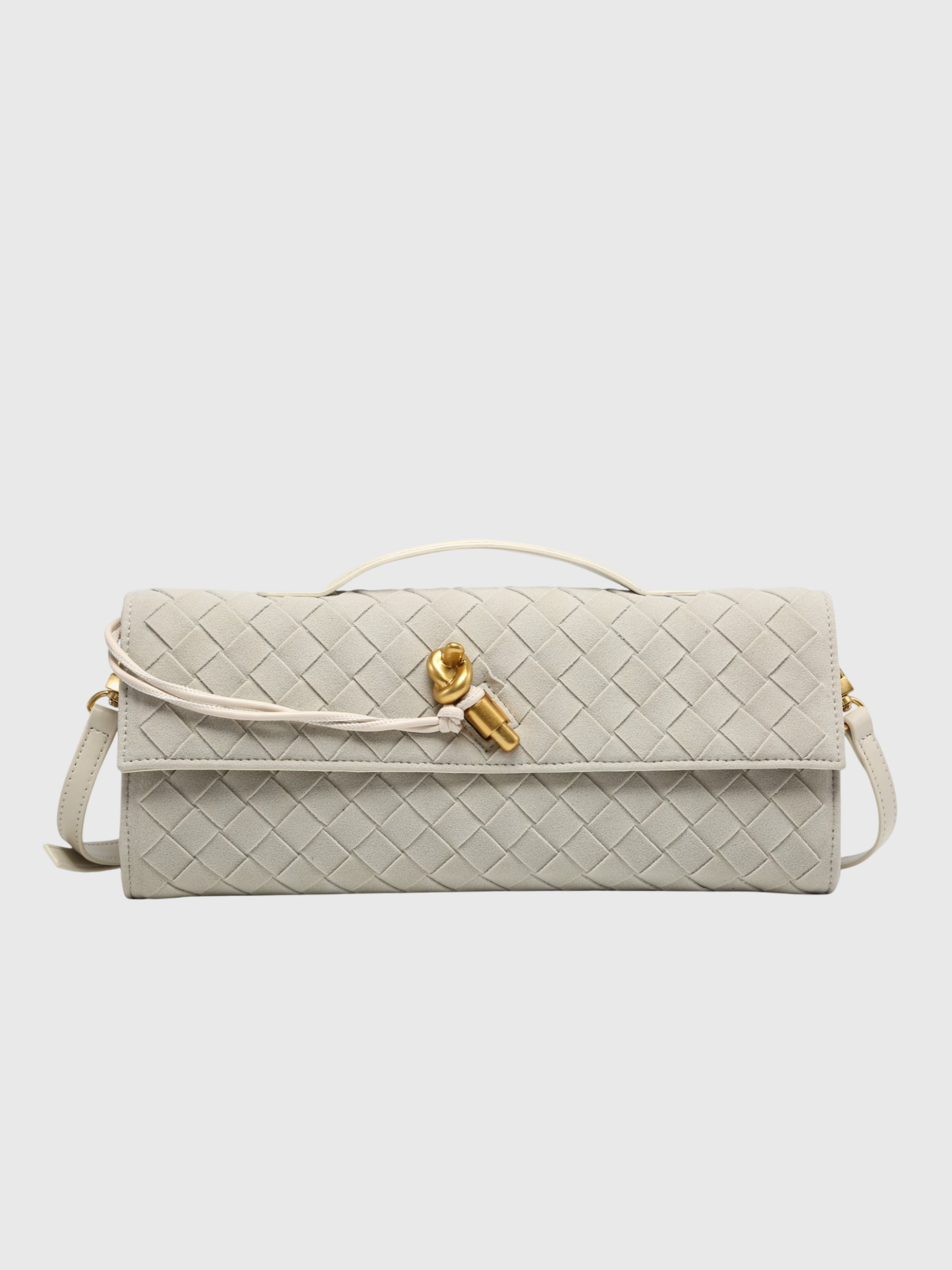 LUXURY WOVEN SUEDE CLUTCH