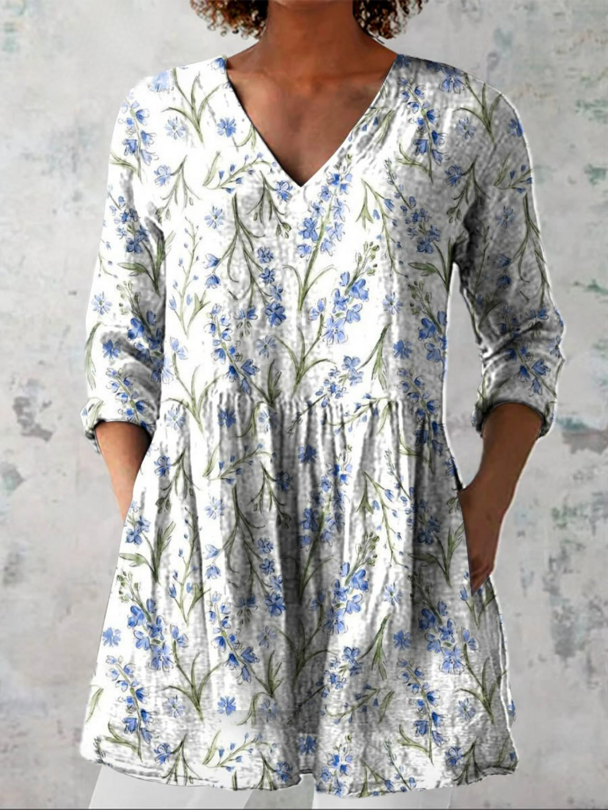 PATTERNED LONG BLOUSE 15