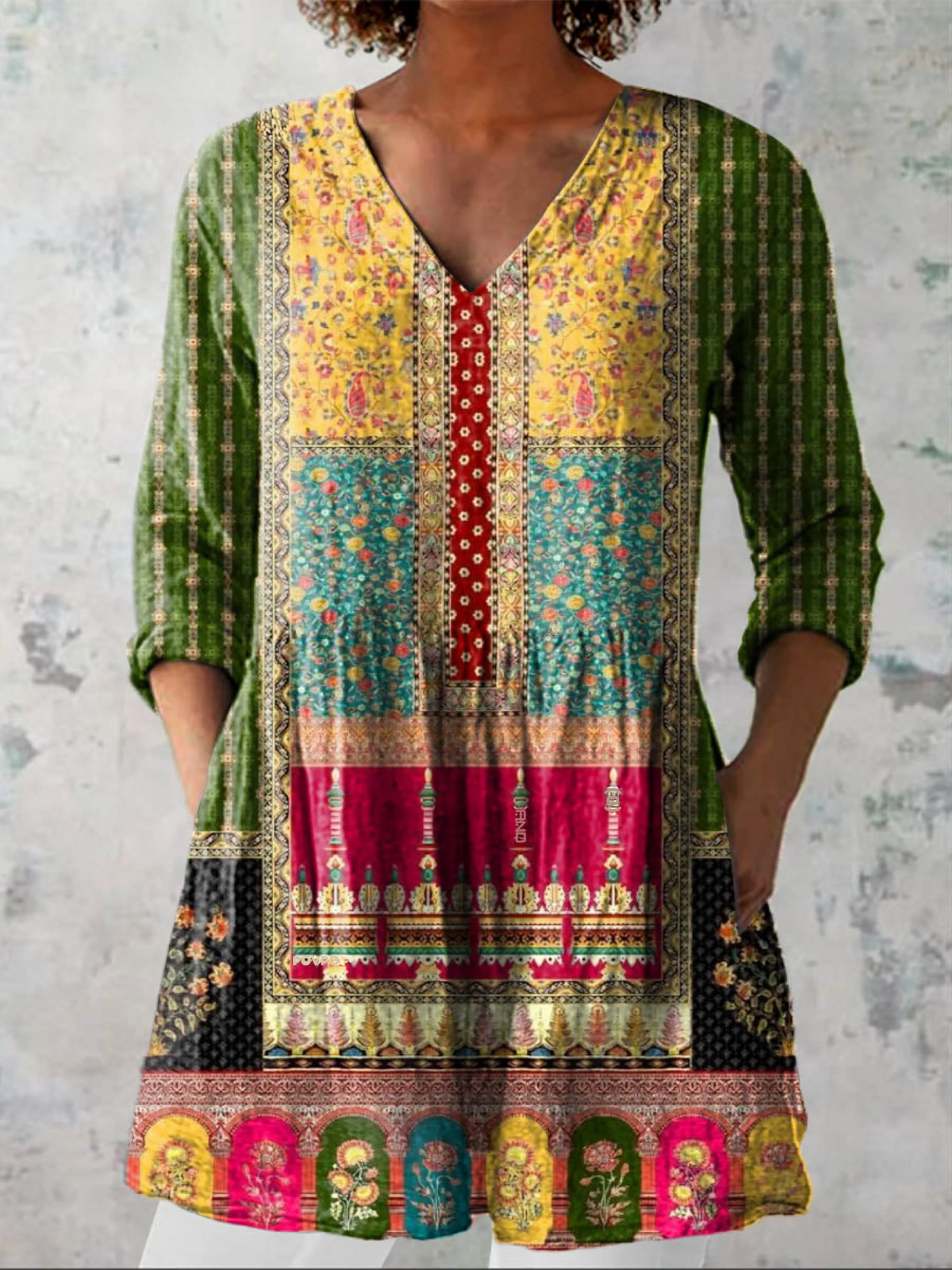 PATTERNED LONG BLOUSE 24