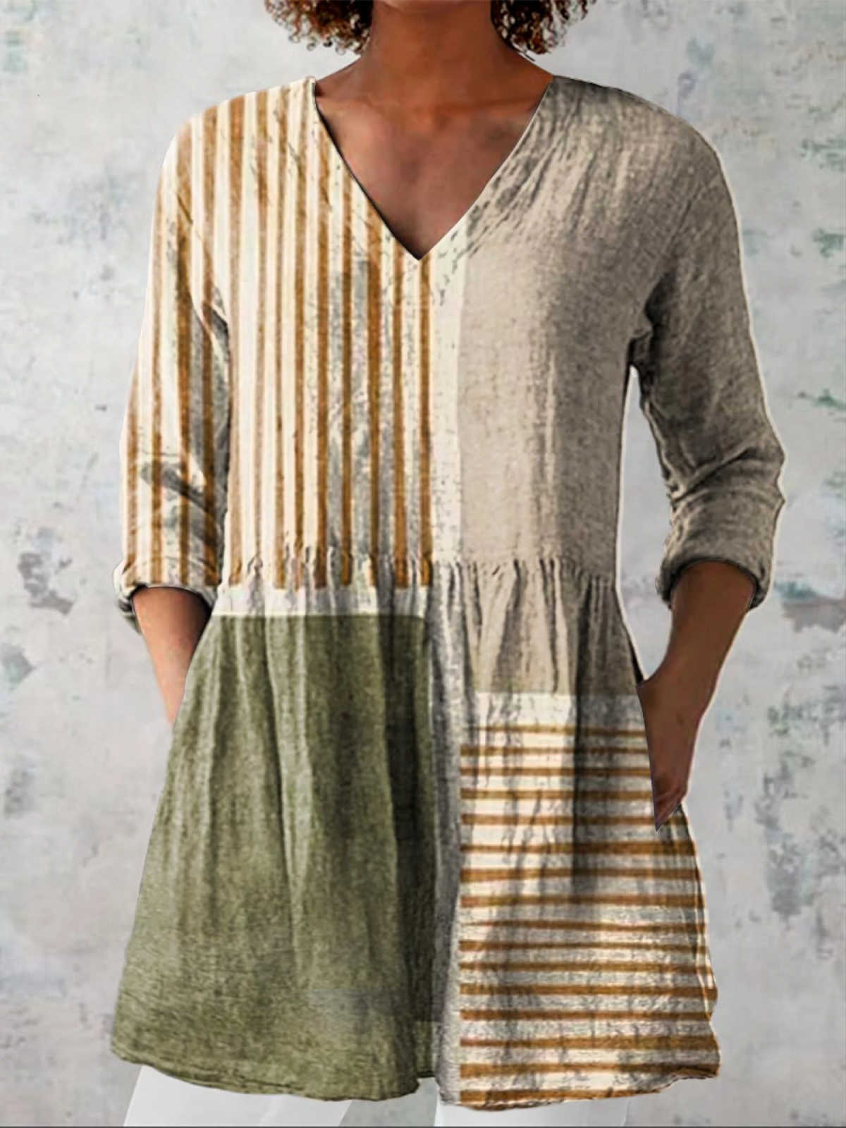 PATTERNED LONG BLOUSE 9