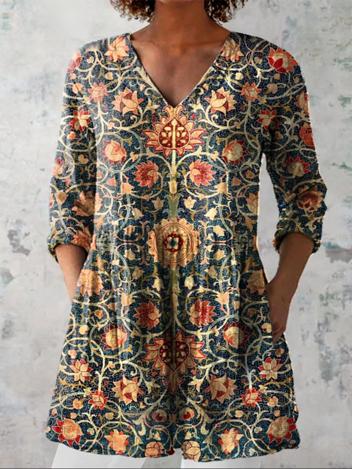 PATTERNED LONG BLOUSE 22