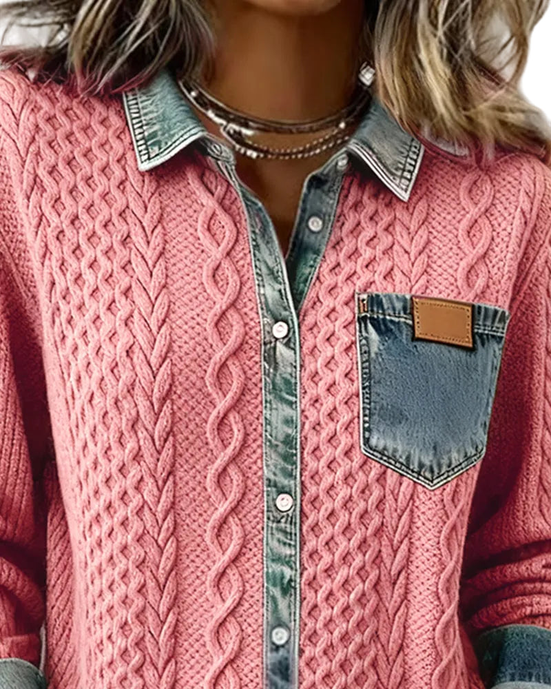 Juliane | Knitted Denim Sweater