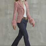 Élouren – Tailored slim fit elegance – Suede blazer