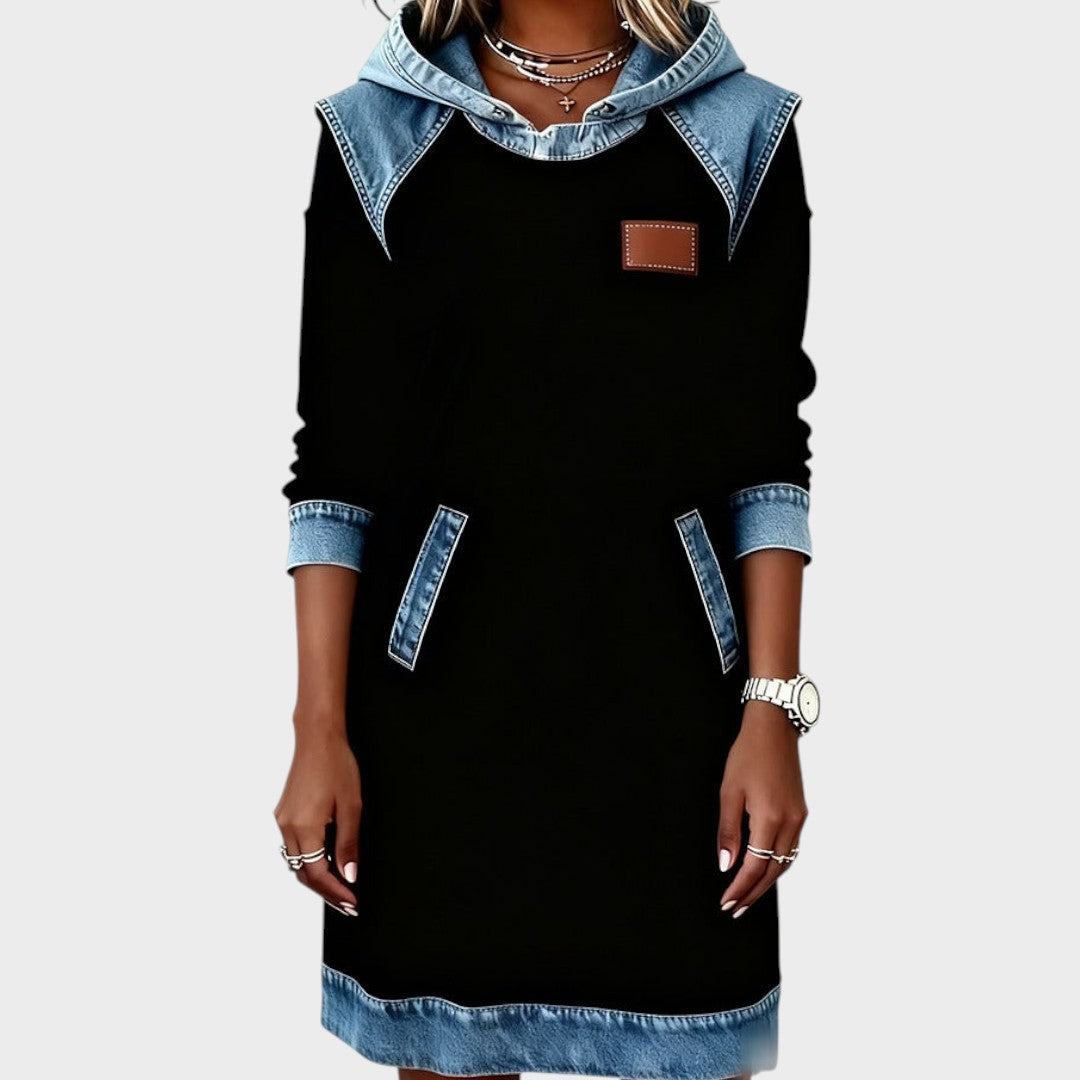 CASUAL HOODED DRESS