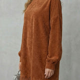Castellaine – Fringed charm – Turtleneck mini dress