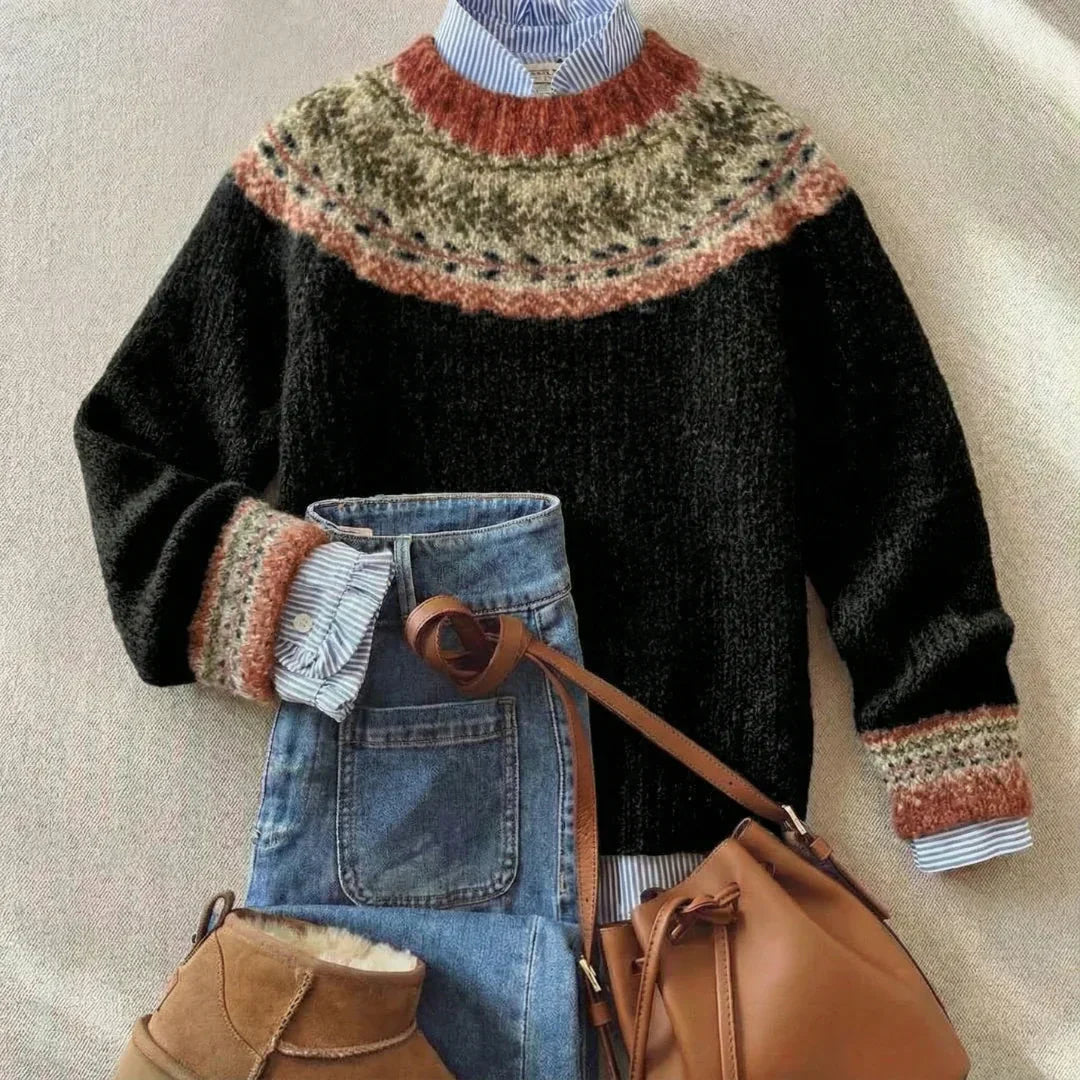Vintage Nordic Knit Jumper – Soft Warmth