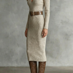 Valenoré – Sculpted elegance – Knit midi dress
