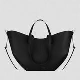 STRUCTURED TOTE BAG WITH RUCHED DETAILS