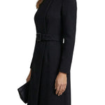 Nivara – Asymmetric belted waist – A-line midi dress
