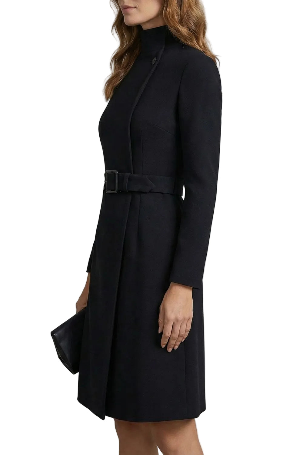 Nivara – Asymmetric belted waist – A-line midi dress