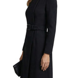 Nivara – Asymmetric belted waist – A-line midi dress