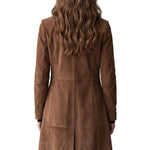 Delvienne – Vintage suede finish – Longline coat