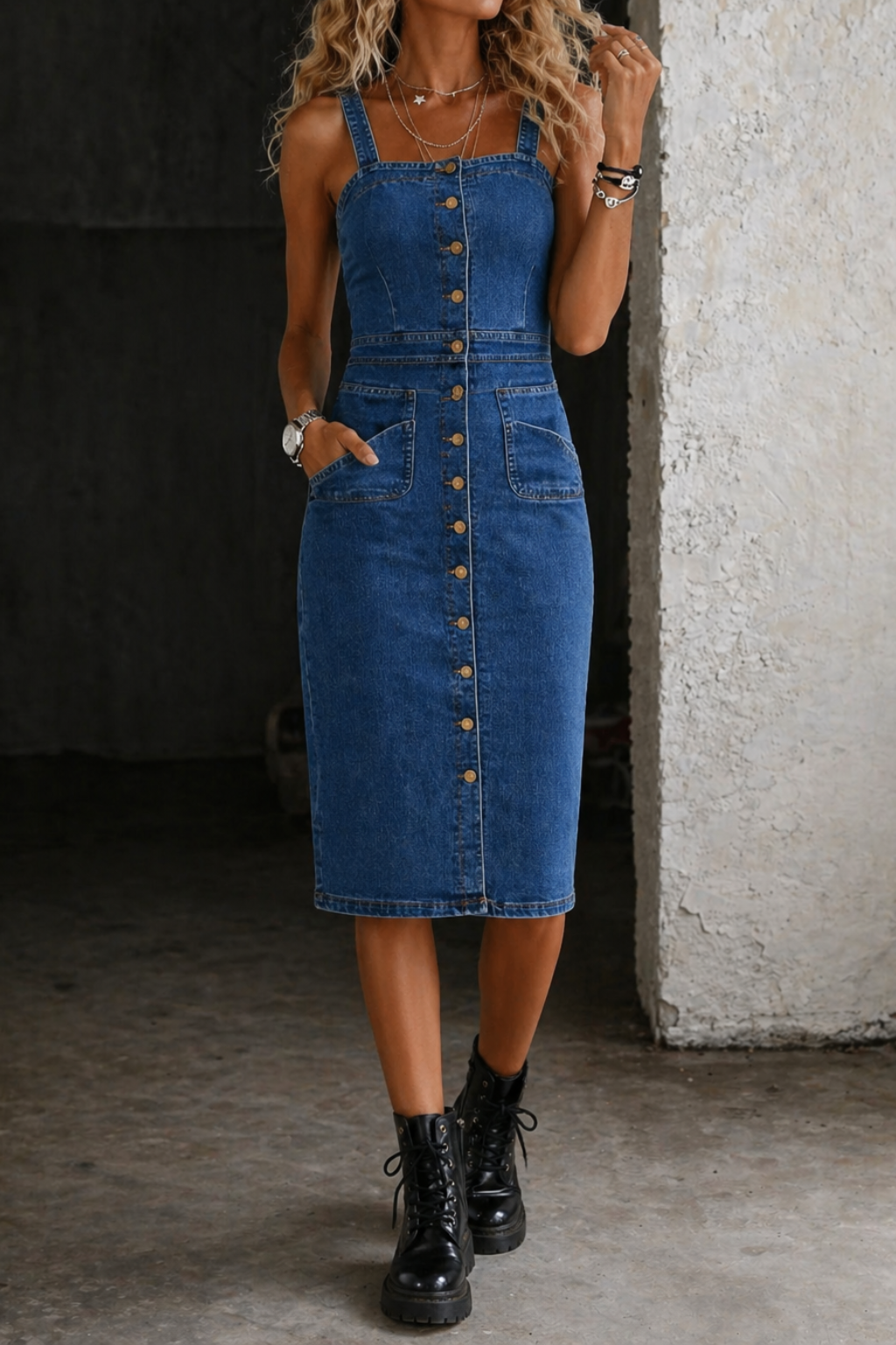 BUTTON-UP DRESS