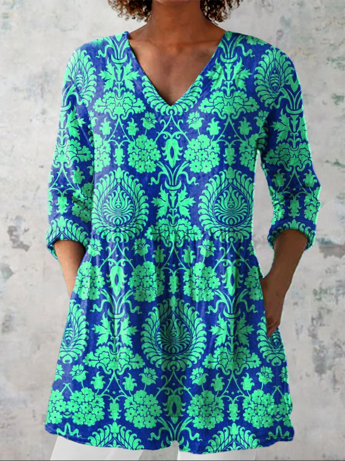 PATTERNED LONG BLOUSE 12