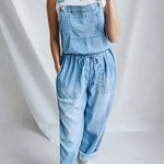 RELAXED BUTTON FRONT DENIM OVERALLS 3