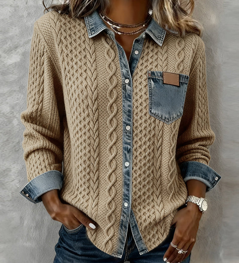 Juliane | Knitted Denim Sweater