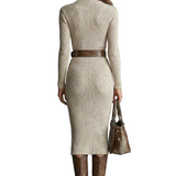 Valenoré – Sculpted elegance – Knit midi dress