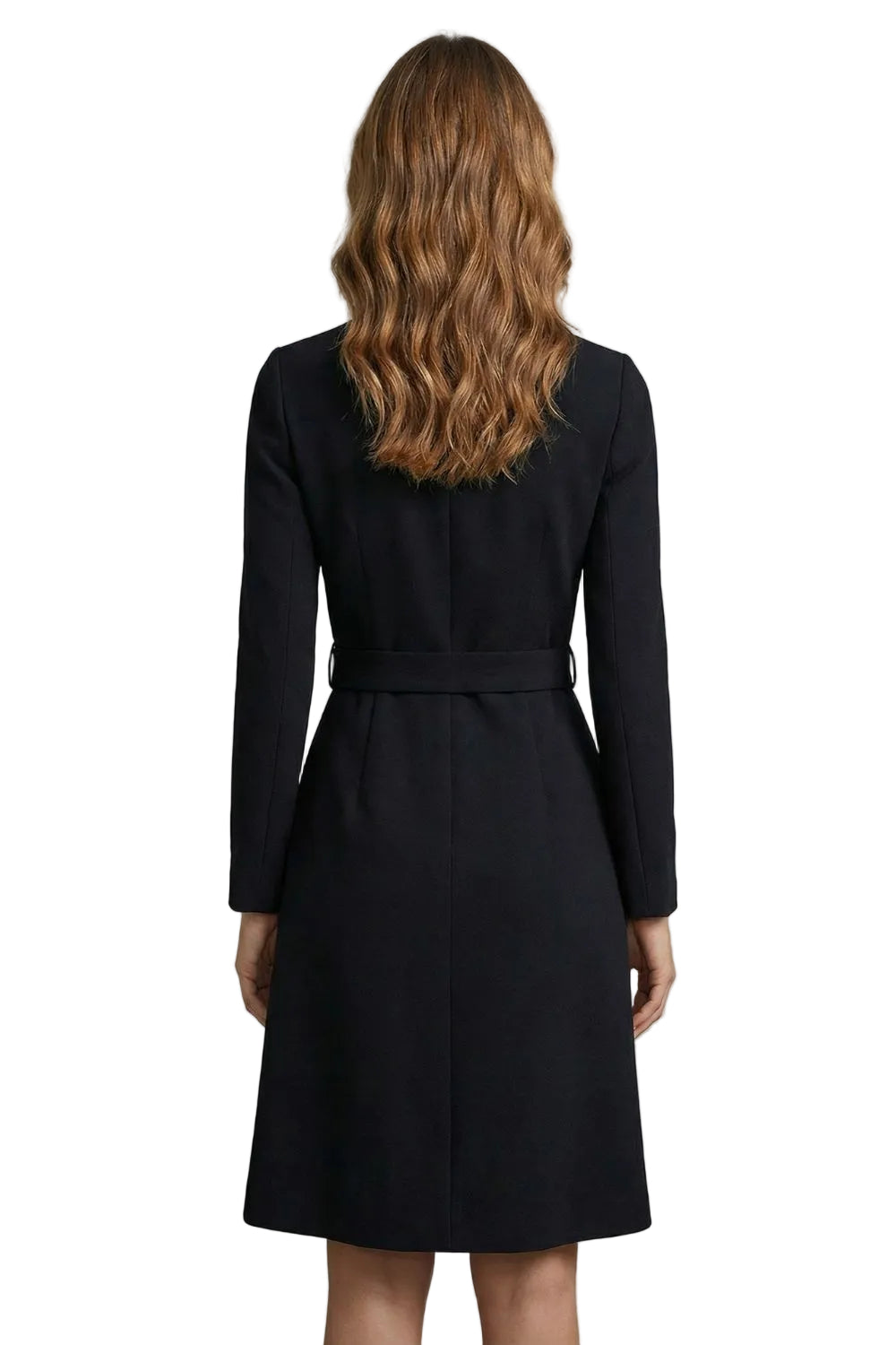 Nivara – Asymmetric belted waist – A-line midi dress