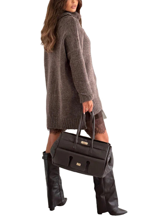 YOLANDA™ - CONJUNTO DE VESTIDO DE MALHA COZY E ELEGANTE
