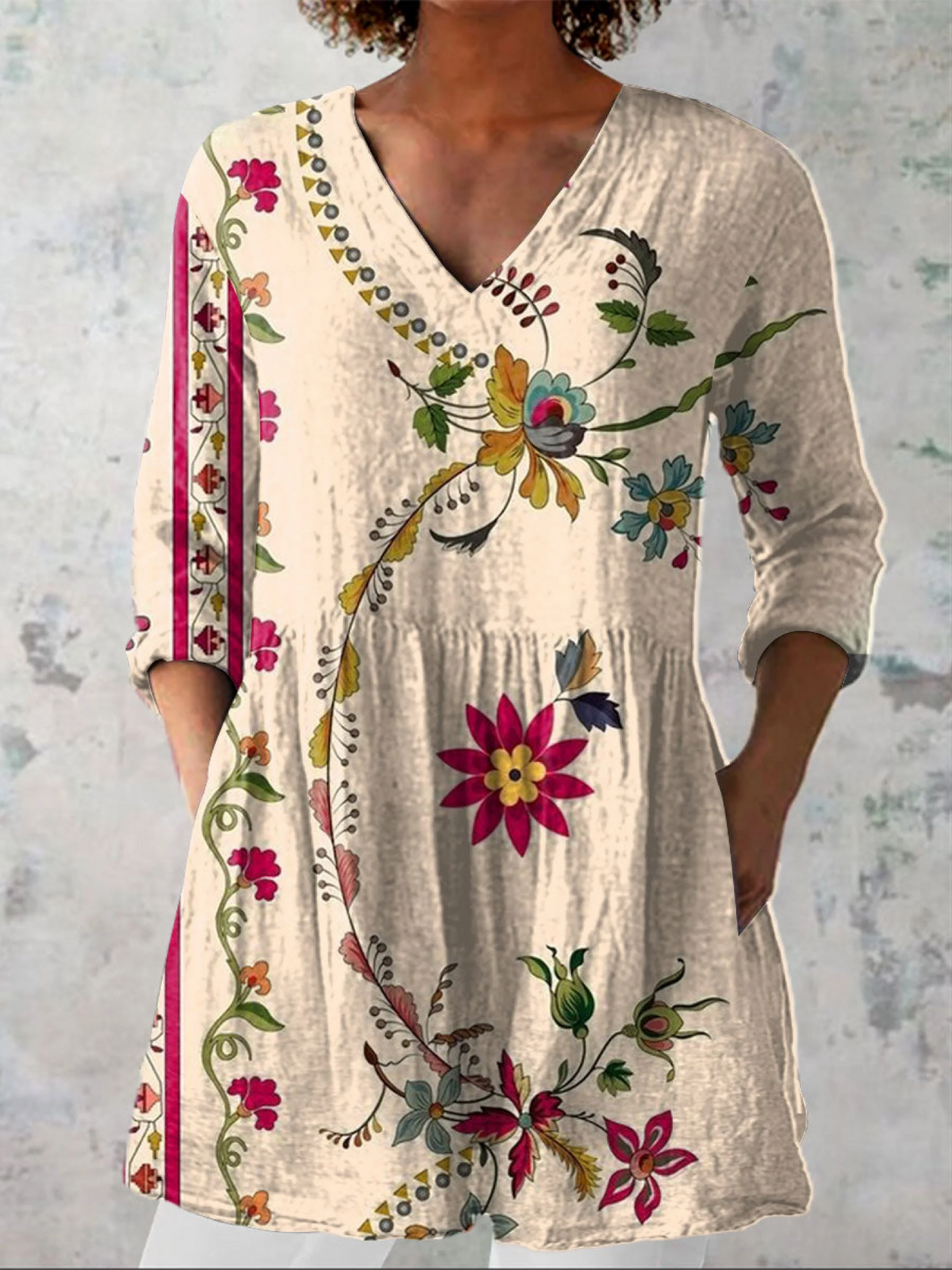 PATTERNED LONG BLOUSE 10