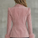 Élouren – Tailored slim fit elegance – Suede blazer