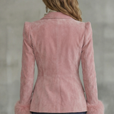Élouren – Tailored slim fit elegance – Suede blazer