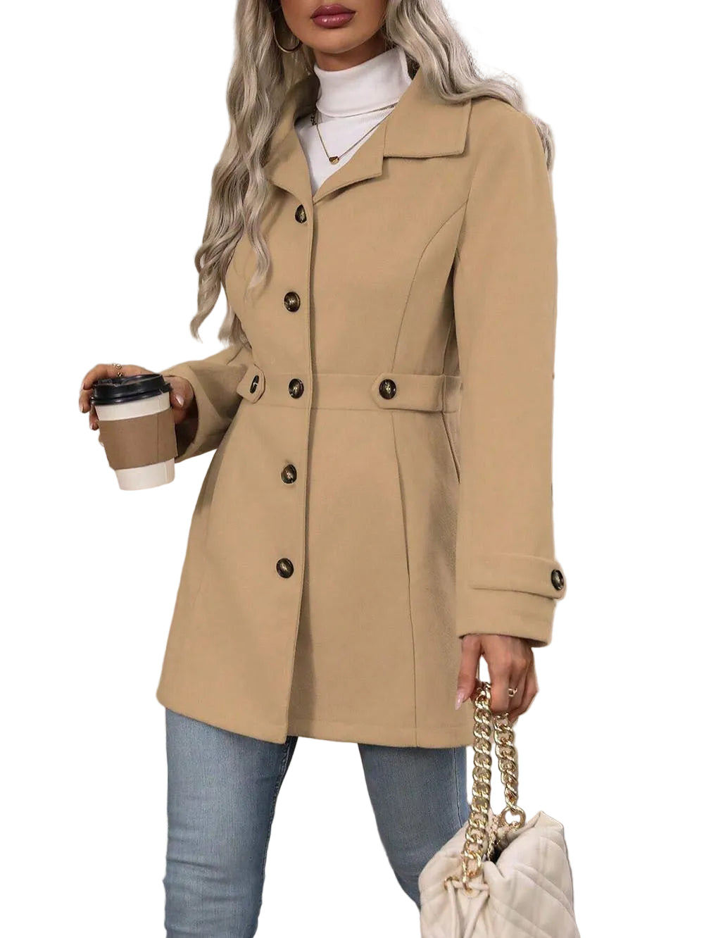 Zomerjas Dames Trenchcoat Ceintuur Getailleerd Tussenseizoen