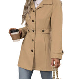Zomerjas Dames Trenchcoat Ceintuur Getailleerd Tussenseizoen
