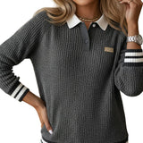 CONTRAST COLLAR SWEATER