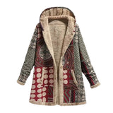 Scarlet |  Burgundy Geometric Coat  — Final Edit