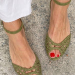 GOLDEN BRAIDED SANDALS